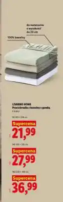 Lidl LIVARNO HOME Prześcieradło z bawełny z gumką oferta