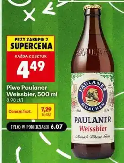 Biedronka Piwo Paulaner Weissbier, 500 ml oferta