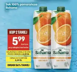 Delikatesy Centrum Sok 100% pomarańcza Bahama oferta