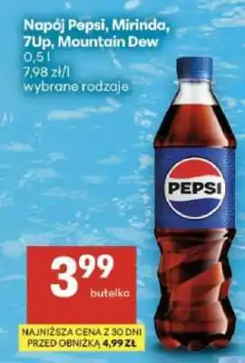Delikatesy Centrum Napój Pepsi, Mirinda, 7UP, Mountain Dew oferta