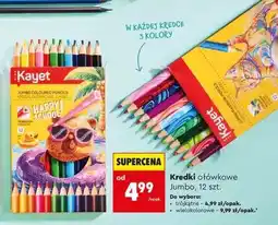 Biedronka Kredki ołówkowe Jumbo, 12 szt oferta
