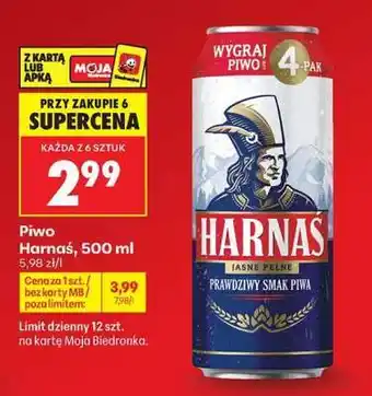 Biedronka PIWO HARNAŚ 500 ML oferta