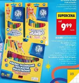 Biedronka Kredki ołówkowe trójkątne dwustronne oferta