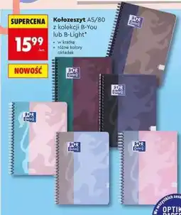 Biedronka Kołozeszyt A5/80 z kolekcji B-You lub B-Light oferta