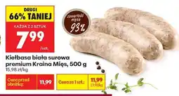 Biedronka Kielbasa biała surowa premium Kraina Mięs 500 g oferta