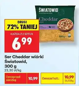 Biedronka Şer Cheddar wiórki Światowid 300 g oferta