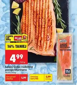 Biedronka Łosoś Coho rodzinna porcja Marinero oferta