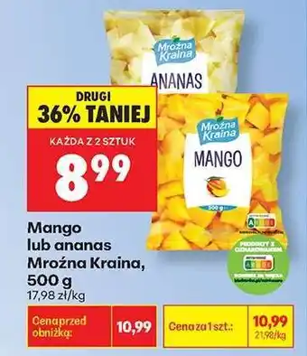 Biedronka Mango lub ananas Mroźna Kraina, 500 g oferta