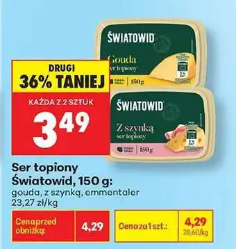 Biedronka Ser topiony Światowid, 150 g oferta
