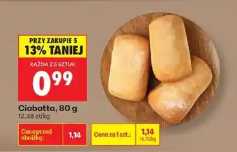 Biedronka Ciabatta 80 g oferta
