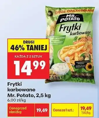 Biedronka Frytki karbowane Mr. Potato 2,5 kg oferta