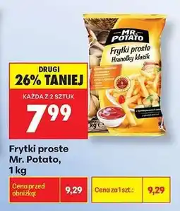Biedronka Frytki proste Mr. Potato 1 kg oferta