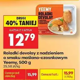 Biedronka Roladki devolay z nadzieniem o smaku maślano-czosnkowym Yeemy, 500 g oferta