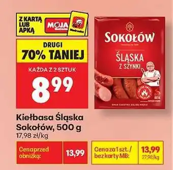 Biedronka Kiełbasa Śląska Sokołów, 500 g oferta