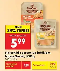 Biedronka Naleśniki z serem lub jabłkiem Nasze Smaki, 400 g oferta