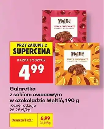 Biedronka Galaretka z sokiem owocowym w czekoladzie Meltié, 190 g oferta