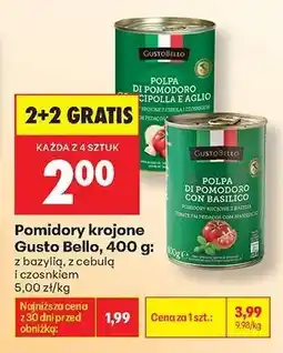Biedronka Pomidory krojone Gusto Bello, 400 g oferta