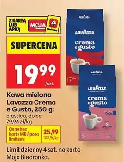 Biedronka Kawa mielona Lavazza Crema e Gusto , 250 g oferta