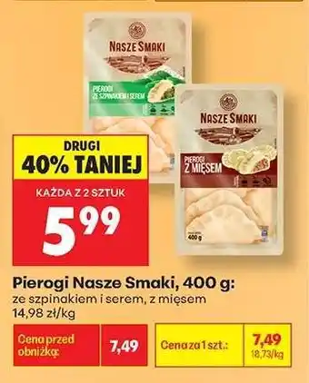 Biedronka Pierogi Nasze Smaki, 400 g oferta