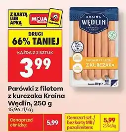 Biedronka Parówki z filetem z kurczaka Kraina Wędlin 250 g oferta