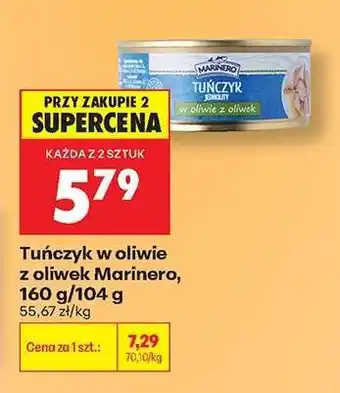 Biedronka Tuńczyk w oliwie z oliwek Marinero, 160 g/104 g oferta