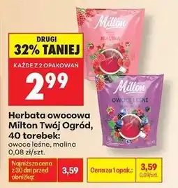 Biedronka Herbata owocowa Milton Twój Ogród, 40 torebek oferta