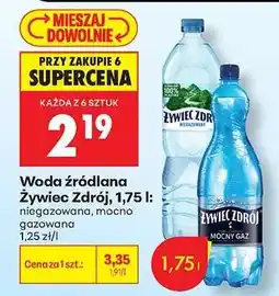 Biedronka Woda źródlana Żywiec Zdrój, 1,75 l oferta