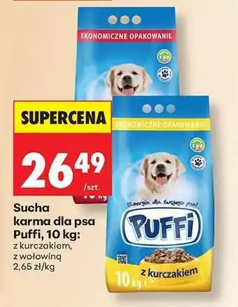 Biedronka Sucha karma dla psa Puffi, 10 kg oferta