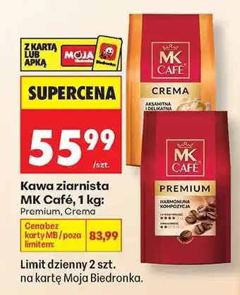 Biedronka Kawa ziarnista MK Café, 1 kg oferta