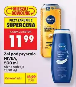 Biedronka Żel pod prysznic NIVEA 500 ml oferta