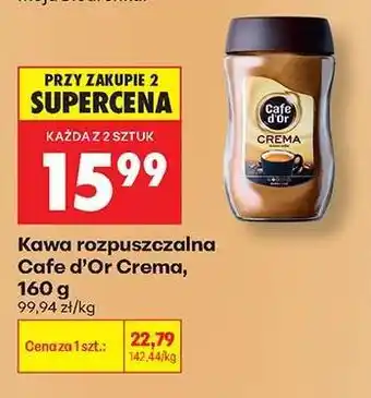 Biedronka Kawa rozpuszczalna Cafe d'Or Crema , 160 g oferta
