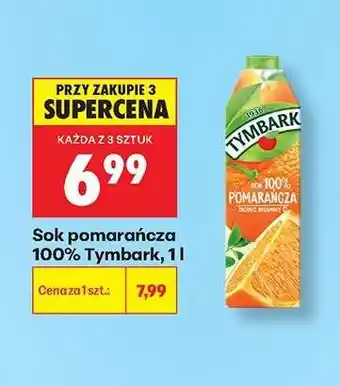 Biedronka Sok pomarańcza 100% Tymbark, 1 l oferta