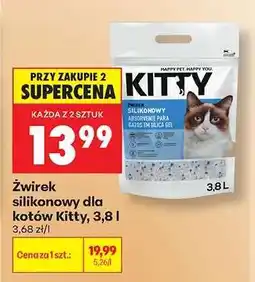 Biedronka Żwirek silikonowy dla kotów Kitty, 3,8 l oferta