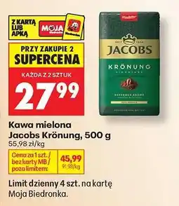 Biedronka Kawa mielona Jacobs Krönung, 500 g oferta