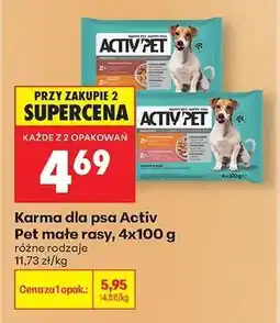 Biedronka Karma dla psa Activ Pet małe rasy, 4x100 g oferta