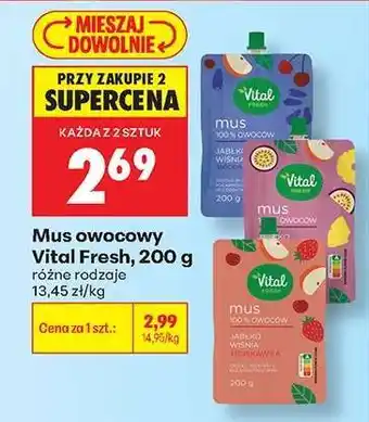 Biedronka Mus owocowy Vital Fresh , 200 g oferta