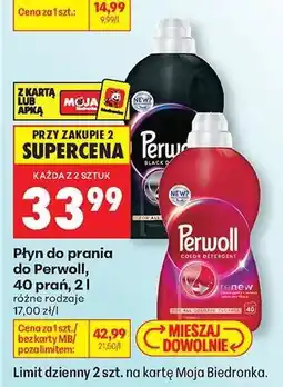 Biedronka Płyn do prania do Perwoll, 40 prań, 2 l oferta