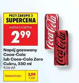 Biedronka Napój gazowany Coca-Cola lub Coca-Cola Zero Cukru, 330 ml oferta