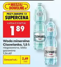 Biedronka Woda mineralna Cisowianka, 1,5 l oferta