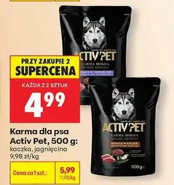 Biedronka Karma dla psa Activ Pet, 500 g oferta
