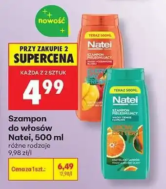 Biedronka Szampon do włosów Natei, 500 ml oferta