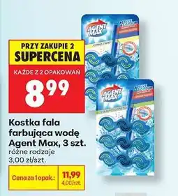 Biedronka Kostka fala farbująca wodę Agent Max , 3 szt oferta