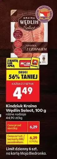 Biedronka Kindziuk Kraina Wędlin Select, 100 g oferta