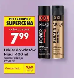 Biedronka Lakier do włosów NIUQI, 400 ml oferta