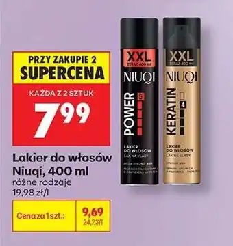 Biedronka Lakier do włosów NIUQI, 400 ml oferta