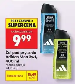 Biedronka Żel pod prysznic Adidas Men 3w1, 400 ml oferta