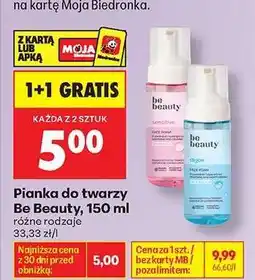 Biedronka Pianka do twarzy Be Beauty, 150 ml oferta