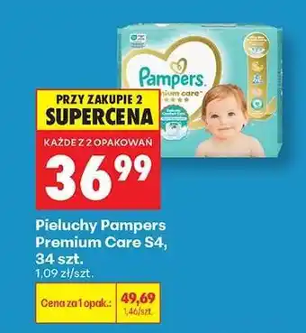Biedronka Pieluchy Pampers Premium Care S4, 34 szt oferta