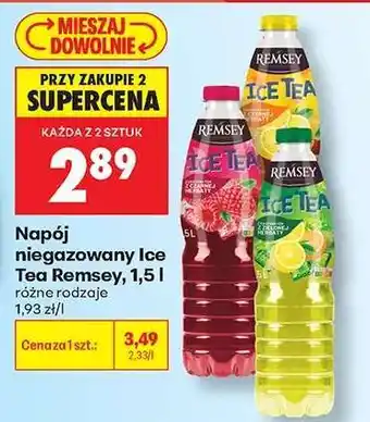 Biedronka Napój niegazowany Ice Tea Remsey, 1,5 l oferta