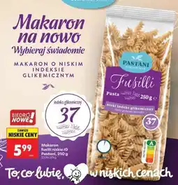 Biedronka Makaron fusilli niskie IG Pastani, 250 g oferta